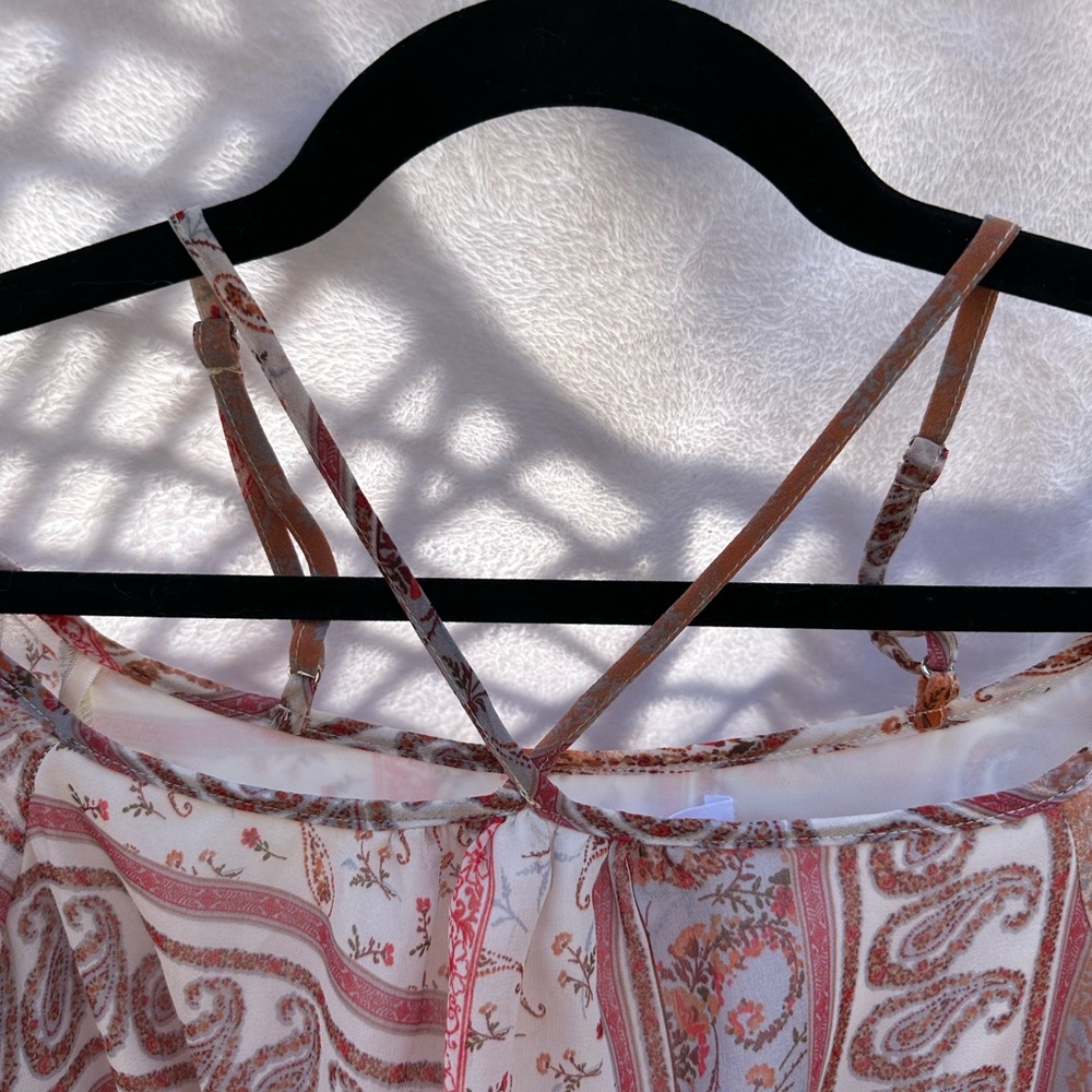 NWT BCBGeneration paisley patchwork‎ off the shou… - image 9